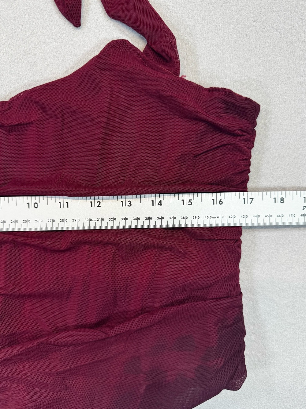 Maroon Halter Bustier Top - Picture 4 of 7